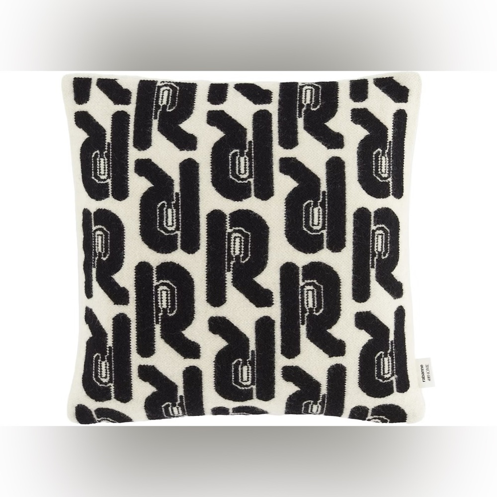 Rabanne H&M Wool-Blend Logo Cushion Cover